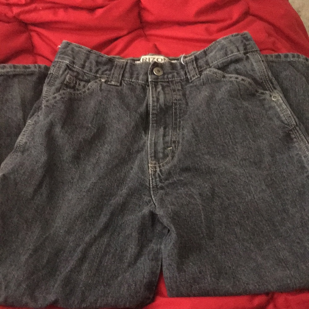 Arizona Black Denim cargo style jeans size 7X.